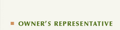 Services - Owner's Representative
